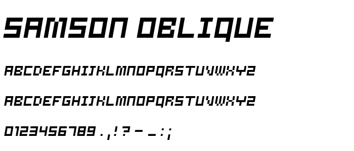 Samson Oblique font